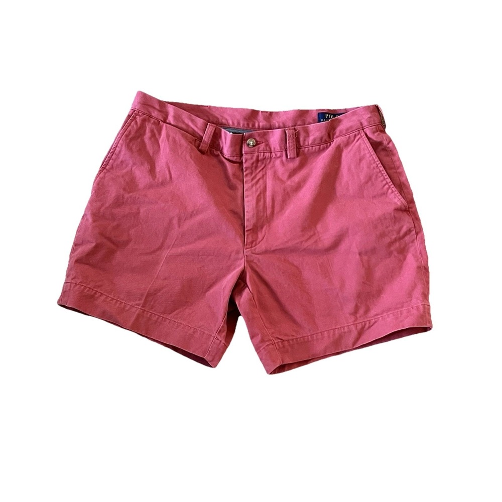 Polo Ralph Lauren Mens 36 Coral Pink Chino Shorts Cotton Preppy Resort 6" Inseam